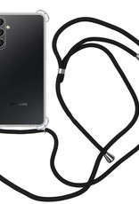 Nomfy Hoesje Geschikt voor Samsung A14 Hoesje Shock Proof Transparant Met Telefoonketting Case Shock Koord - Hoesje Geschikt voor Samsung Galaxy A14 Shock Proof Case Met Koord - Transparant