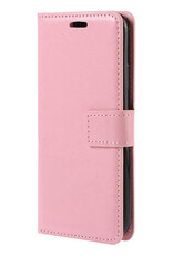 Hoes Geschikt voor Samsung A14 Hoesje Bookcase Hoes Flip Case Book Cover Met Screenprotector - Hoesje Geschikt voor Samsung Galaxy A14 Hoes Book Case Hoesje - Lichtroze