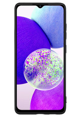 Hoesje Geschikt voor Samsung A14 Hoesje Siliconen Cover Case - Hoes Geschikt voor Samsung Galaxy A14 Hoes Back Case - 2-PACK - Zwart
