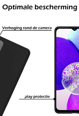 Nomfy Hoesje Geschikt voor Samsung A14 Hoesje Siliconen Cover Case - Hoes Geschikt voor Samsung Galaxy A14 Hoes Back Case - 2-PACK - Zwart