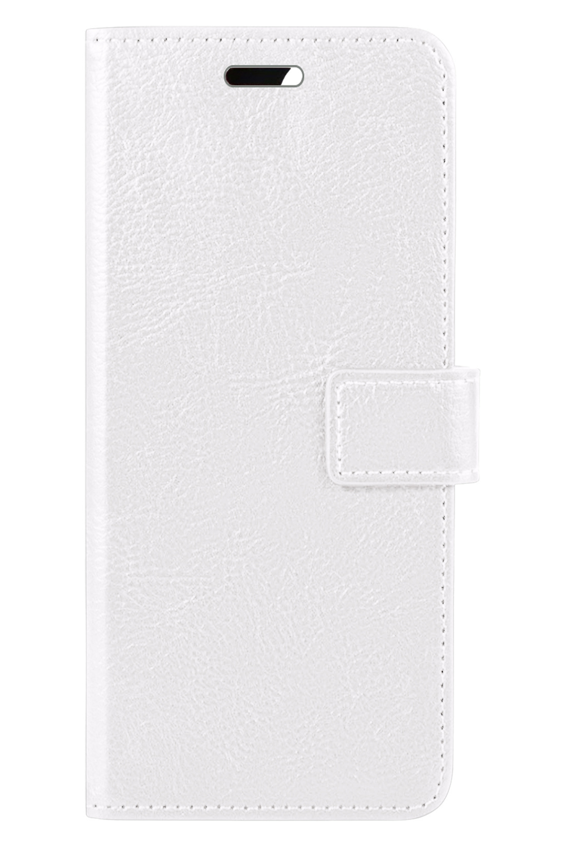 Hoes Geschikt voor Samsung A14 Hoesje Bookcase Hoes Flip Case Book Cover Met Screenprotector - Hoesje Geschikt voor Samsung Galaxy A14 Hoes Book Case Hoesje - Wit