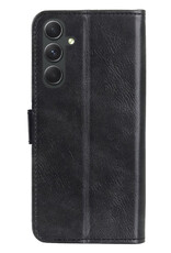 BASEY. Hoes Geschikt voor Samsung A14 Hoesje Bookcase Hoes Flip Case Book Cover Met Screenprotector - Hoesje Geschikt voor Samsung Galaxy A14 Hoes Book Case Hoesje - Zwart