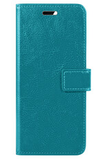 Samsung Galaxy A14 Hoesje Bookcase Hoes Flip Case Book Cover 2x Met Screenprotector - Samsung A14 Hoes Book Case Hoesje - Turquoise