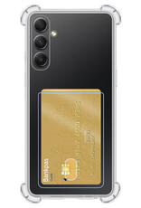 BASEY. Hoes Geschikt voor Samsung A14 Hoesje Shock Proof Case Hoes Met 2x Screenprotector - Hoesje Geschikt voor Samsung Galaxy A14 Hoes Cover Shockproof - Transparant