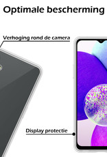 Nomfy Hoesje Geschikt voor Samsung A14 Hoesje Siliconen Cover Case - Hoes Geschikt voor Samsung Galaxy A14 Hoes Back Case - 2-PACK - Transparant
