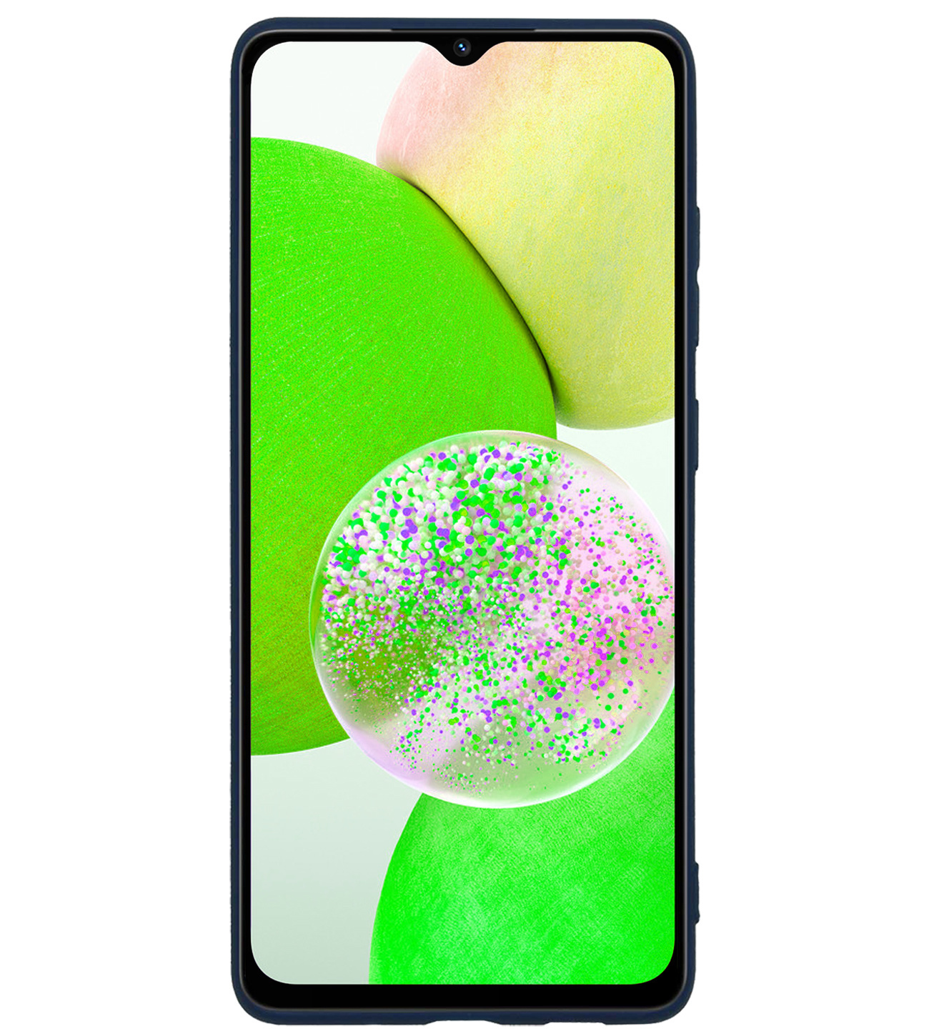 BASEY. Hoes Geschikt voor Samsung A14 Hoesje Siliconen Back Cover Case Met 2x Screenprotector - Hoesje Geschikt voor Samsung Galaxy A14 Hoes Cover Hoesje - Geel
