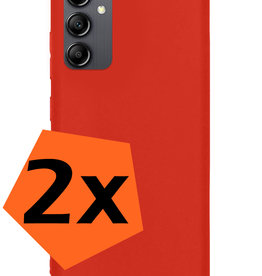 Nomfy Nomfy Samsung Galaxy A14 Hoesje Siliconen - Rood - 2 PACK
