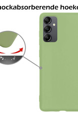 Nomfy Hoesje Geschikt voor Samsung A14 Hoesje Siliconen Cover Case - Hoes Geschikt voor Samsung Galaxy A14 Hoes Back Case - Groen