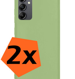 Nomfy Nomfy Samsung Galaxy A14 Hoesje Siliconen - Groen - 2 PACK