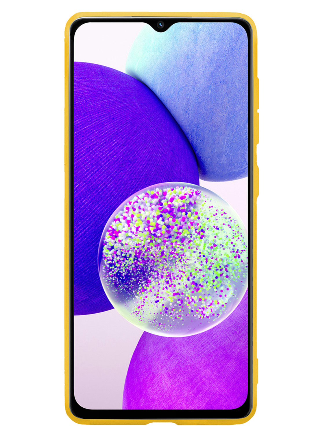 Nomfy Hoesje Geschikt voor Samsung A14 Hoesje Siliconen Cover Case - Hoes Geschikt voor Samsung Galaxy A14 Hoes Back Case - 2-PACK - Geel