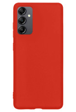 Nomfy Hoesje Geschikt voor Samsung A14 Hoesje Siliconen Cover Case - Hoes Geschikt voor Samsung Galaxy A14 Hoes Back Case - Rood