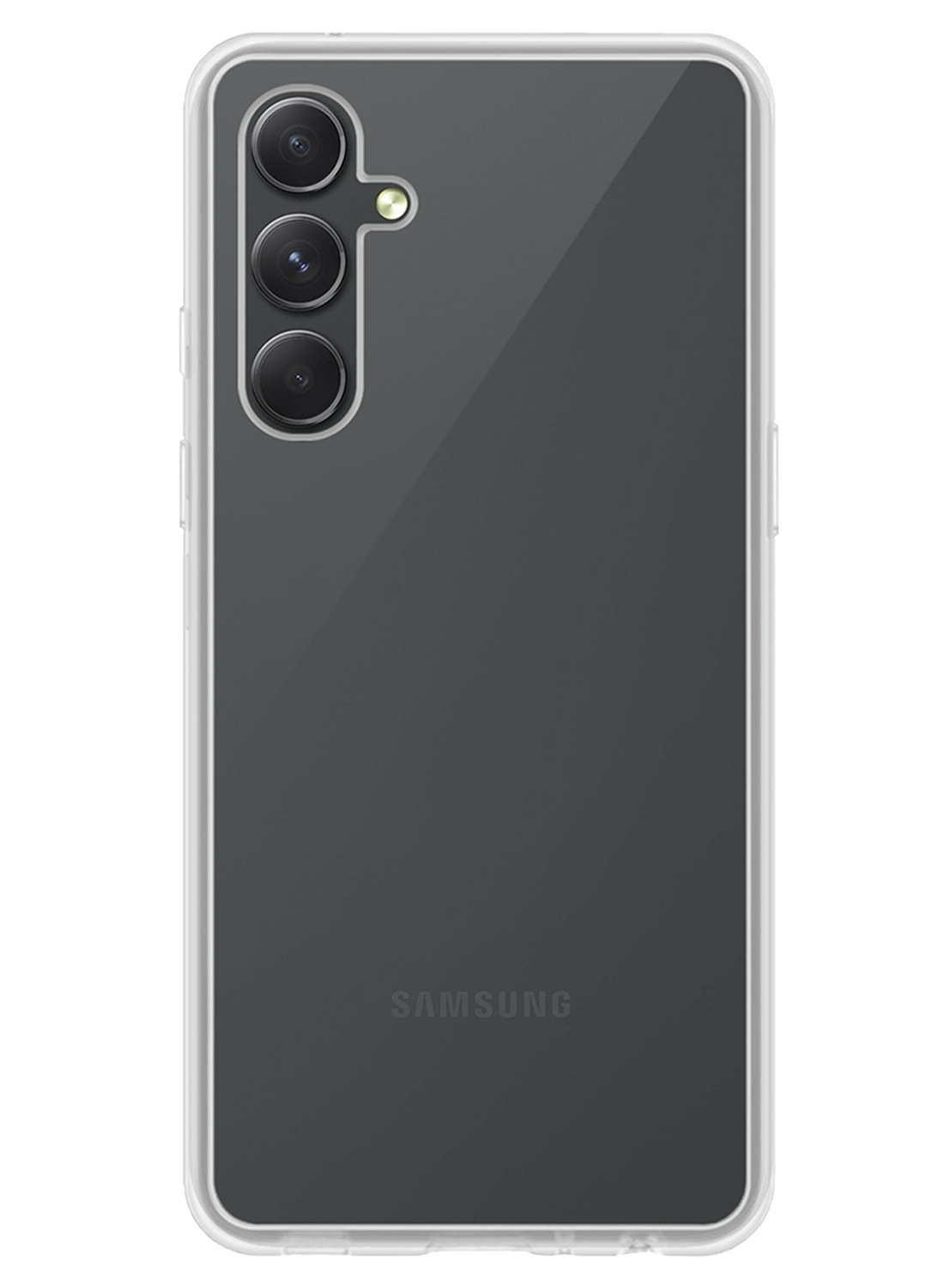 NoXx Hoes Geschikt voor Samsung A14 Hoesje Cover Siliconen Back Case Hoes Met Screenprotector - Transparant