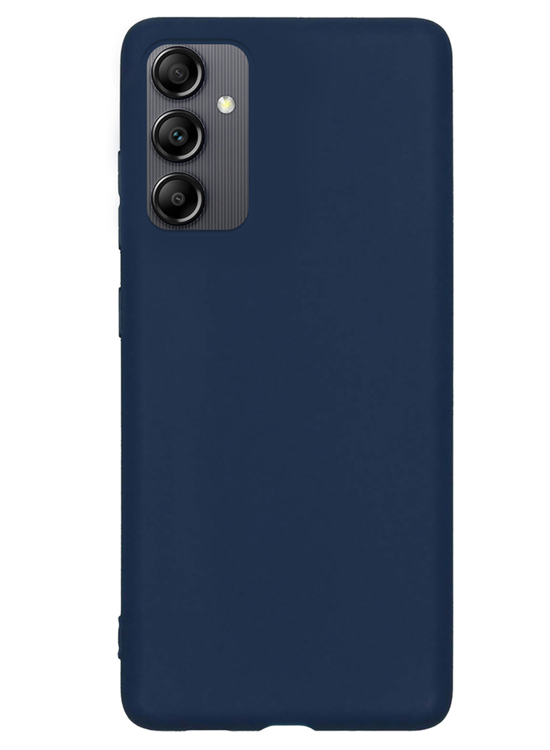 NoXx Hoes Geschikt voor Samsung A14 Hoesje Cover Siliconen Back Case Hoes Met 2x Screenprotector - Donkerblauw