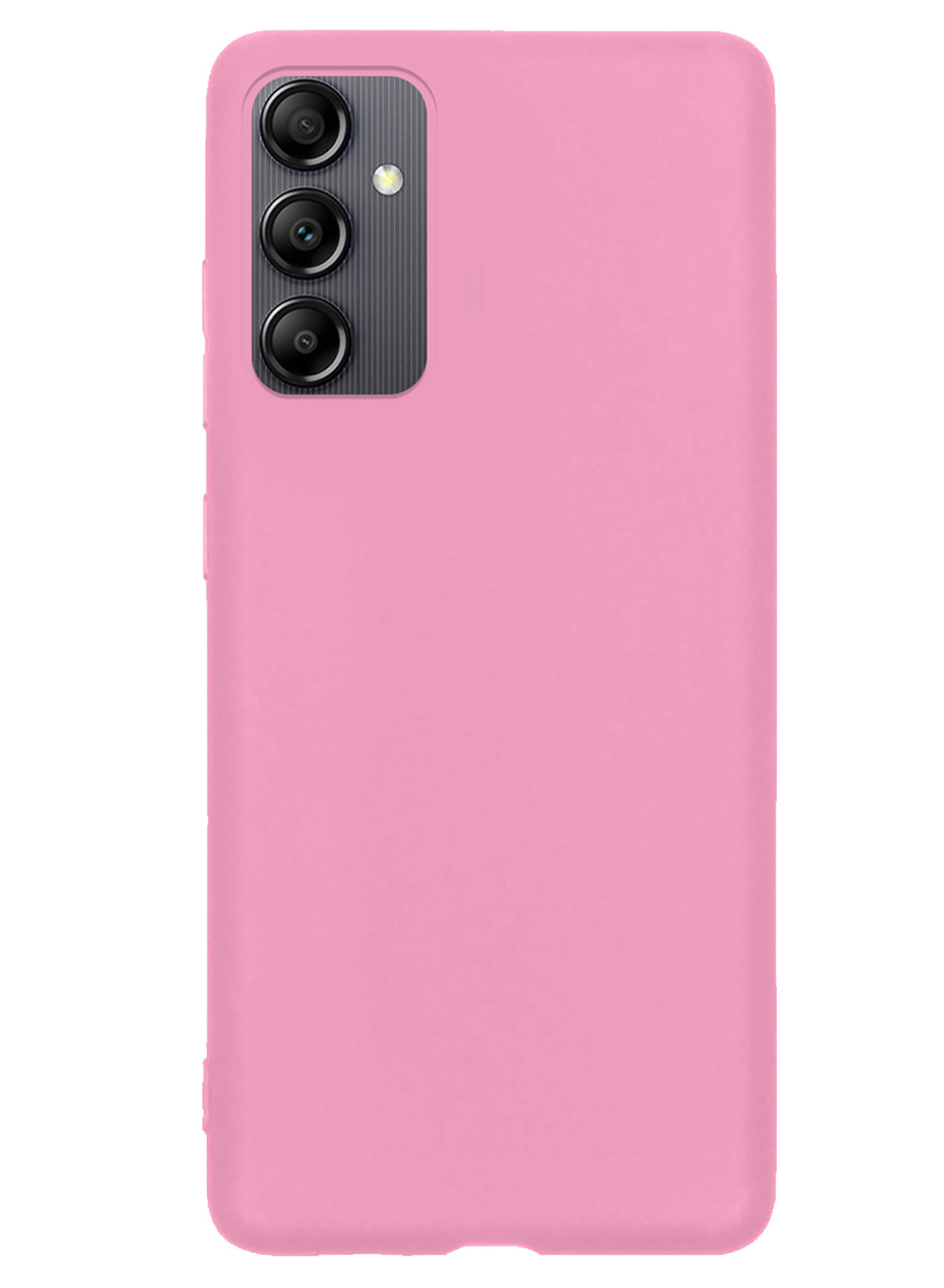 NoXx Hoes Geschikt voor Samsung A14 Hoesje Cover Siliconen Back Case Hoes Met 2x Screenprotector - Roze