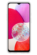 NoXx Hoes Geschikt voor Samsung A14 Hoesje Cover Siliconen Back Case Hoes Met 2x Screenprotector - Transparant