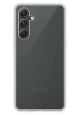 NoXx Hoes Geschikt voor Samsung A14 Hoesje Cover Siliconen Back Case Hoes Met 2x Screenprotector - Transparant