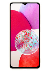 NoXx Hoes Geschikt voor Samsung A14 Hoesje Cover Siliconen Back Case Hoes Met 2x Screenprotector - Wit