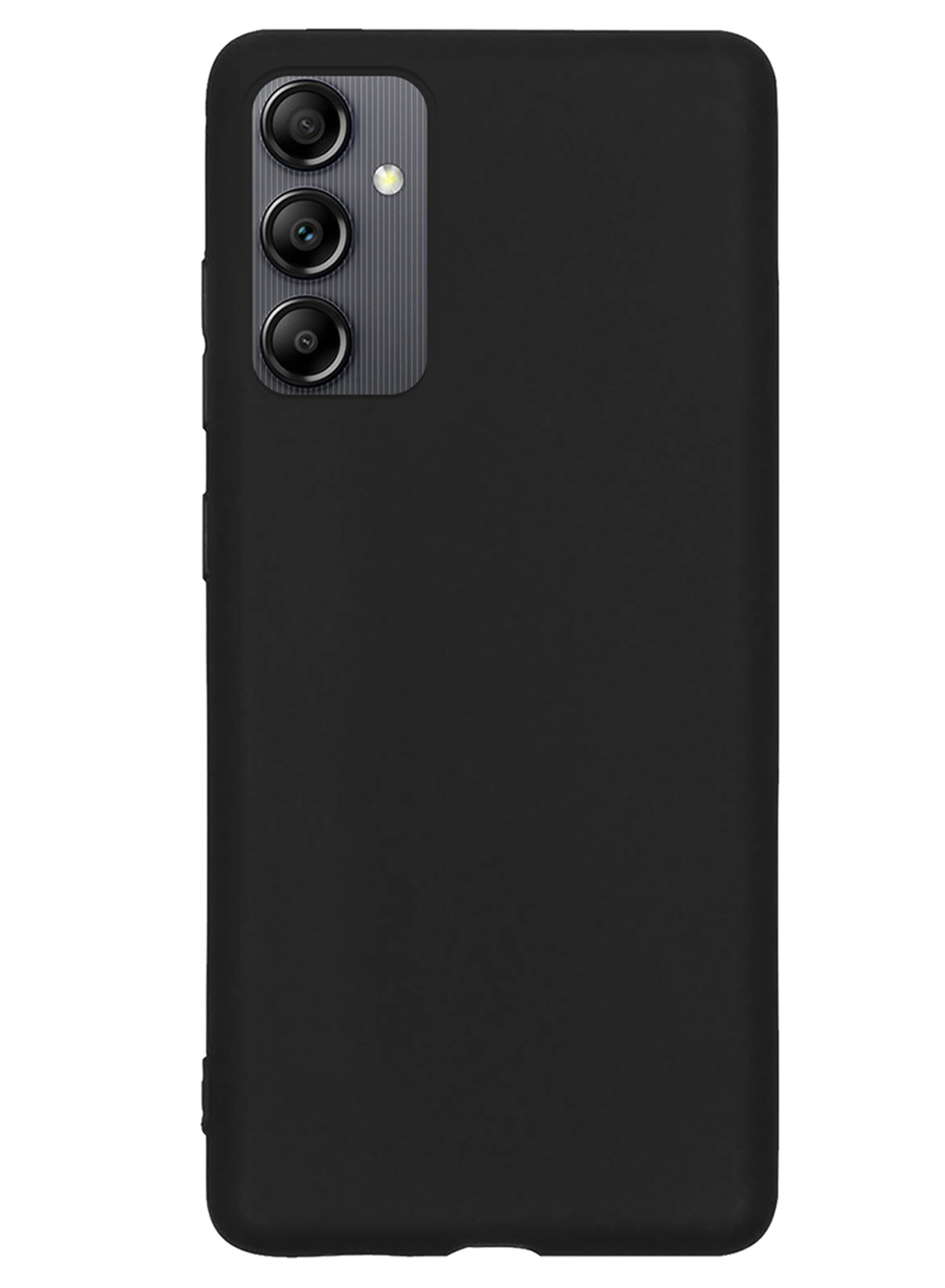 NoXx Hoes Geschikt voor Samsung A14 Hoesje Cover Siliconen Back Case Hoes Met 2x Screenprotector - Zwart