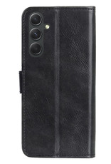 Samsung A14 Hoes Bookcase Flipcase Book Cover Met Screenprotector - Samsung Galaxy A14 Hoesje Book Case - Zwart