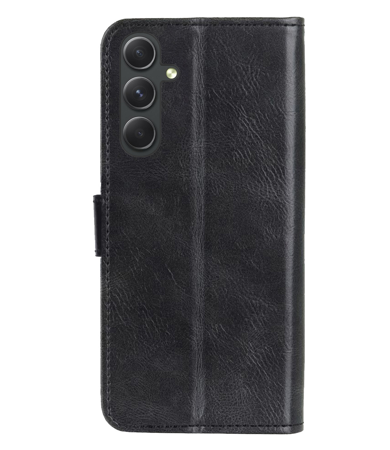Nomfy Hoesje Geschikt voor Samsung A14 Hoes Bookcase Flipcase Book Cover Met Screenprotector - Hoes Geschikt voor Samsung Galaxy A14 Hoesje Book Case - Zwart