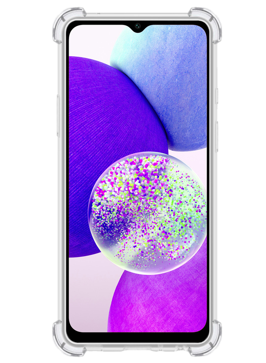 Nomfy Hoesje Geschikt voor Samsung A14 Hoesje Pasjeshouder Shockproof Pas Houder Met Screenprotector - Hoesje Geschikt voor Samsung Galaxy A14 Hoes Met Kaarthouder - Transparant