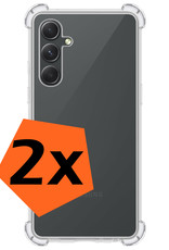 Nomfy Hoesje Geschikt voor Samsung A14 Hoesje Shock Proof Cover Case Shockproof - Hoes Geschikt voor Samsung Galaxy A14 Hoes Siliconen Back Case - Transparant - 2 PACK
