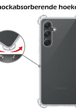 Nomfy Hoesje Geschikt voor Samsung A14 Hoesje Shock Proof Cover Case Shockproof - Hoes Geschikt voor Samsung Galaxy A14 Hoes Siliconen Back Case - Transparant