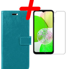 BASEY. BASEY. Samsung Galaxy A14 Hoesje Bookcase Turquoise Met Screenprotector