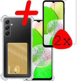 BASEY. BASEY. Samsung Galaxy A14 Hoesje Pashouder Met 2x Screenprotector