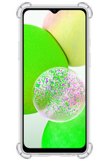 BASEY. Hoes Geschikt voor Samsung A14 Hoesje Shock Proof Case Hoes Siliconen - Hoesje Geschikt voor Samsung Galaxy A14 Hoes Cover Shockproof - Transparant