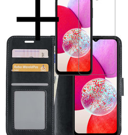 NoXx NoXx Samsung Galaxy A14 Hoesje Bookcase Zwart Met Screenprotector