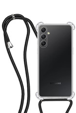 NoXx Hoes Geschikt voor Samsung A14 Hoesje Transparant Met Telefoonkoord Cover Shock Proof Case Koord Hoes
