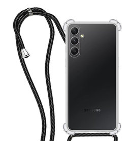 NoXx NoXx Samsung Galaxy A14 Hoesje Transparant Shockproof Met Zwart Koord