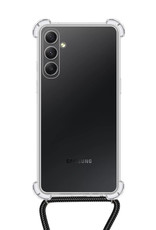 NoXx Hoes Geschikt voor Samsung A14 Hoesje Transparant Met Telefoonkoord Cover Shock Proof Case Koord Hoes