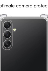 NoXx Hoes Geschikt voor Samsung A14 Hoesje Transparant Met Telefoonkoord Cover Shock Proof Case Koord Hoes