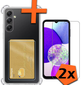 Nomfy Nomfy Samsung Galaxy A14 Hoesje Pashouder Met 2x Screenprotector