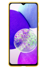 Nomfy Hoesje Geschikt voor Samsung A14 Hoesje Siliconen Cover Case Met Screenprotector - Hoes Geschikt voor Samsung Galaxy A14 Hoes Back Case - Geel