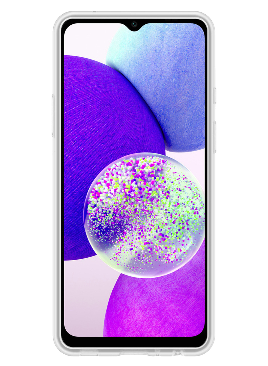 Nomfy Hoesje Geschikt voor Samsung A14 Hoesje Siliconen Cover Case Met Screenprotector - Hoes Geschikt voor Samsung Galaxy A14 Hoes Back Case - Transparant