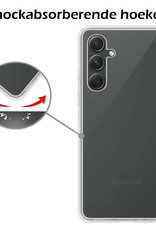 Nomfy Hoesje Geschikt voor Samsung A14 Hoesje Siliconen Cover Case Met 2x Screenprotector - Hoes Geschikt voor Samsung Galaxy A14 Hoes Back Case - Transparant