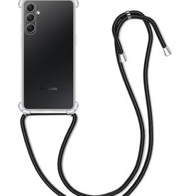 BASEY. BASEY. Samsung Galaxy A14 Hoesje Transparant Shockproof Met Zwart Koord