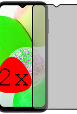 BASEY. Screenprotector Geschikt voor Samsung A14 Screenprotector Privacy Beschermglas - Screenprotector Geschikt voor Samsung Galaxy A14 Screen Protector Full Screen Privacy - 2 Stuks