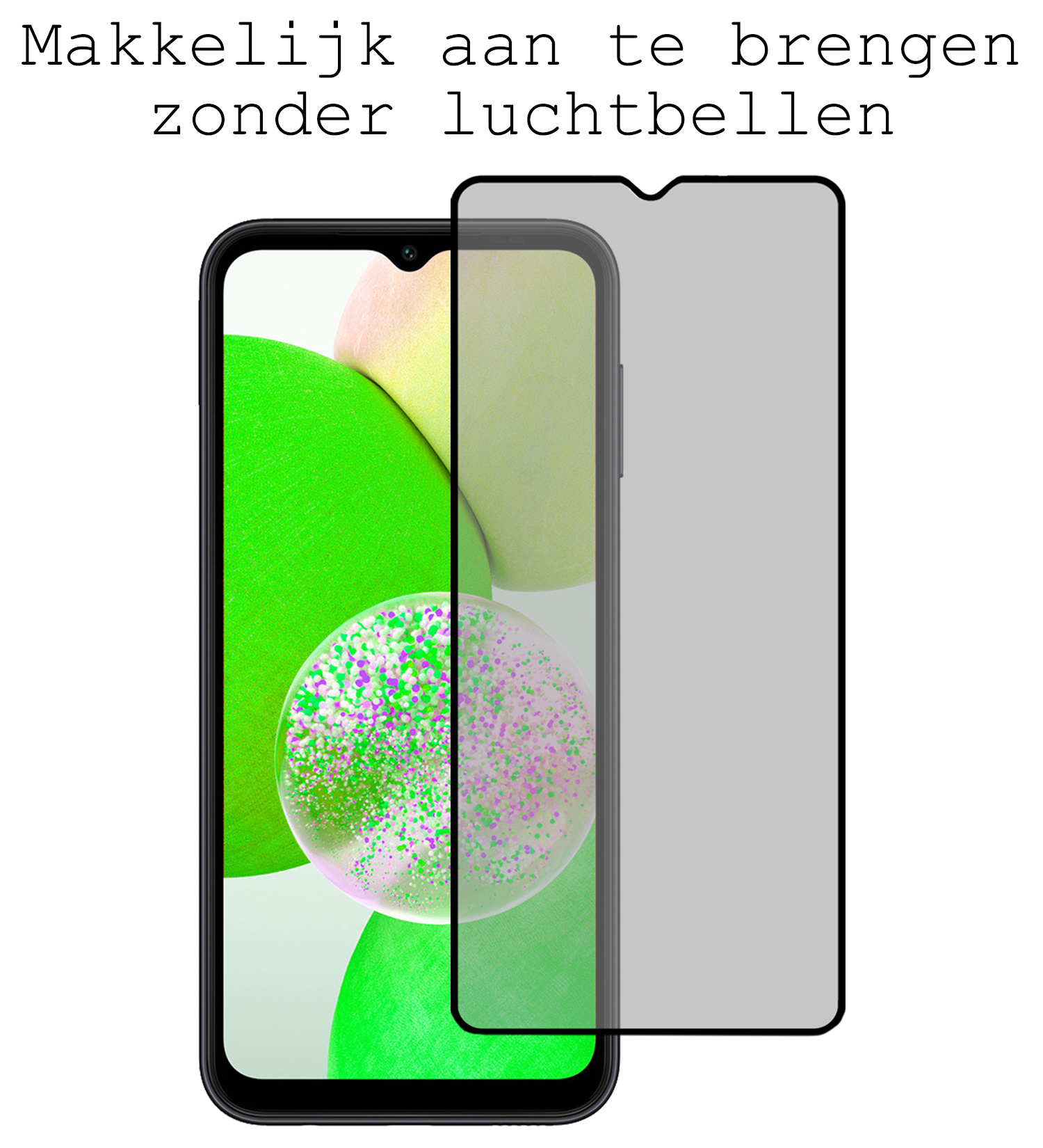 BASEY. Screenprotector Geschikt voor Samsung A14 Screenprotector Privacy Beschermglas - Screenprotector Geschikt voor Samsung Galaxy A14 Screen Protector Full Screen Privacy - 2 Stuks