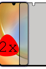 BASEY. Screenprotector Geschikt voor Samsung A34 Screenprotector Privacy Beschermglas - Screenprotector Geschikt voor Samsung Galaxy A34 Screen Protector Full Screen Privacy - 2 Stuks