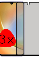 BASEY. Screenprotector Geschikt voor Samsung A34 Screenprotector Privacy Beschermglas - Screenprotector Geschikt voor Samsung Galaxy A34 Screen Protector Full Screen Privacy - 3 Stuks
