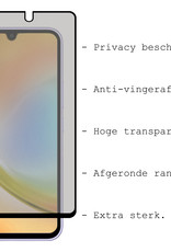 BASEY. Screenprotector Geschikt voor Samsung A34 Screenprotector Privacy Beschermglas - Screenprotector Geschikt voor Samsung Galaxy A34 Screen Protector Full Screen Privacy - 3 Stuks
