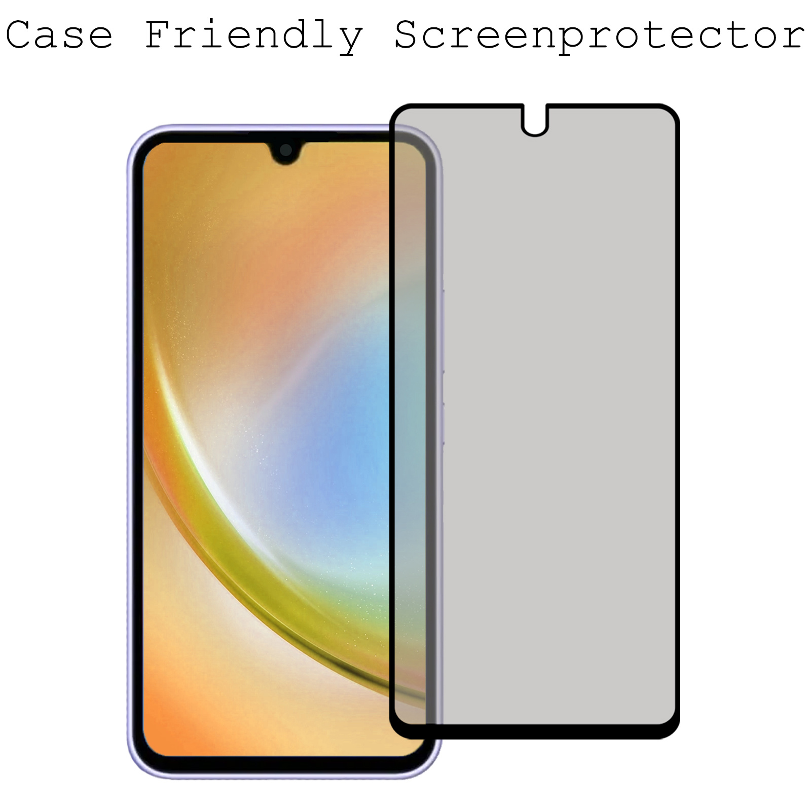 BASEY. Screenprotector Geschikt voor Samsung A34 Screenprotector Privacy Beschermglas - Screenprotector Geschikt voor Samsung Galaxy A34 Screen Protector Full Screen Privacy - 3 Stuks