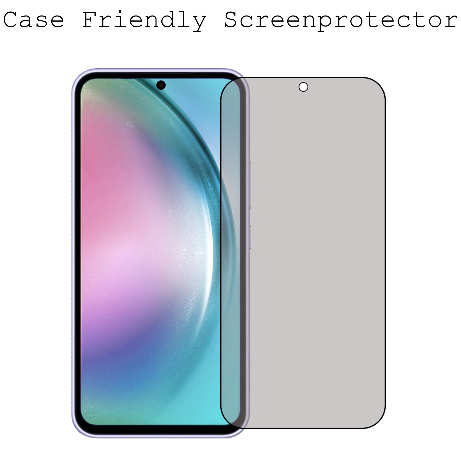 BASEY. Screenprotector Geschikt voor Samsung A54 Screenprotector Privacy Beschermglas - Screenprotector Geschikt voor Samsung Galaxy A54 Screen Protector Full Screen Privacy