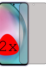 BASEY. Screenprotector Geschikt voor Samsung A54 Screenprotector Privacy Beschermglas - Screenprotector Geschikt voor Samsung Galaxy A54 Screen Protector Full Screen Privacy - 2 Stuks