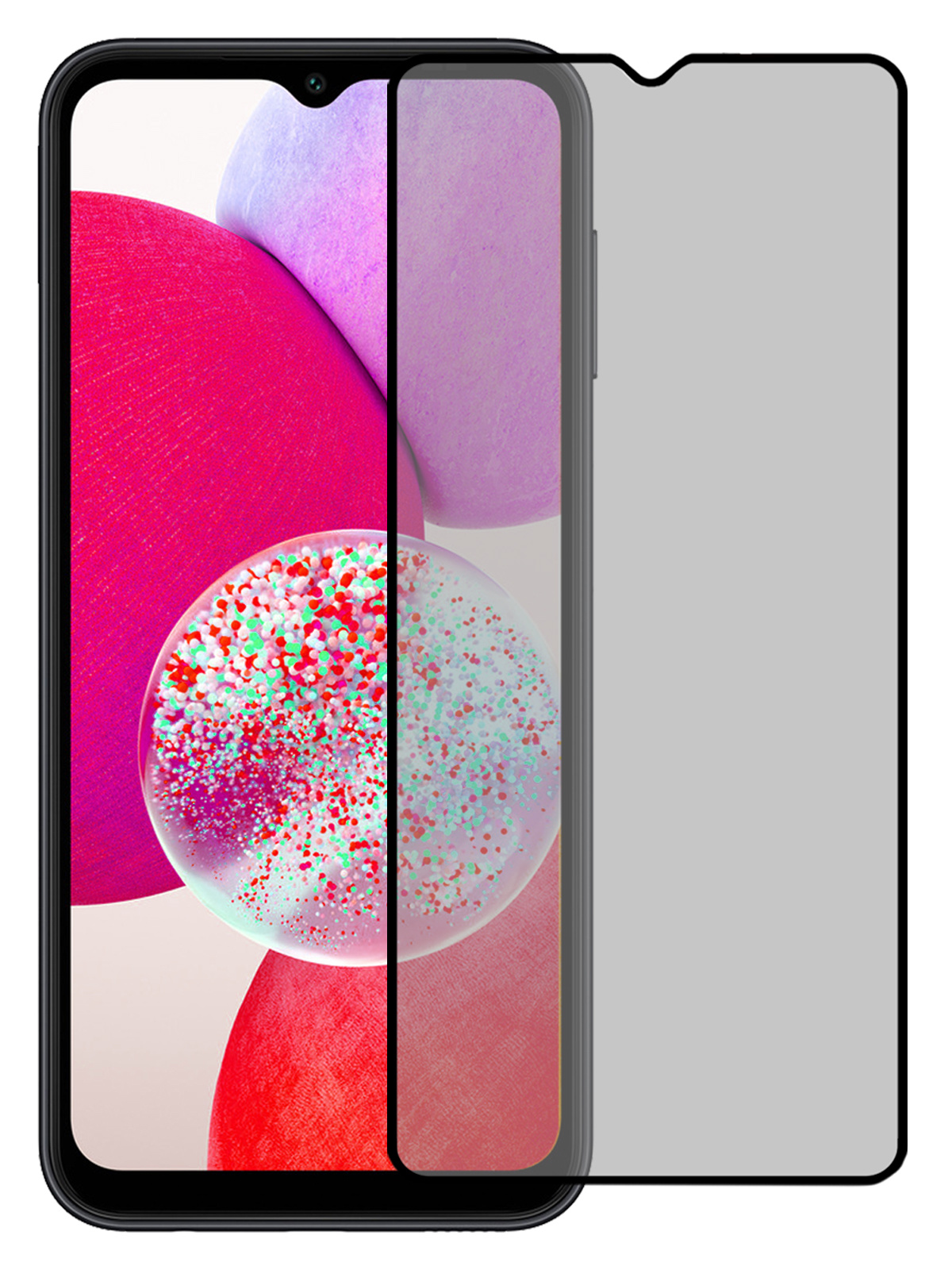 NoXx Screenprotector Geschikt voor Samsung A14 Screenprotector Privacy Tempered Glass Gehard Glas Display Cover