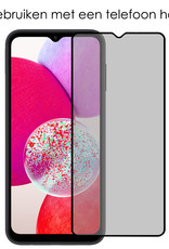 NoXx Screenprotector Geschikt voor Samsung A14 Screenprotector Privacy Tempered Glass Gehard Glas Display Cover - 2x